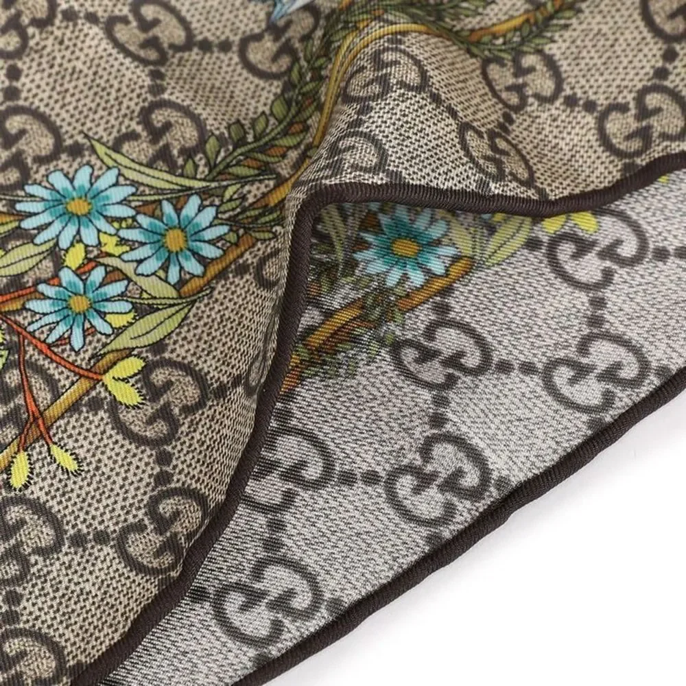 Printed Silk Twill Square Scarf Stamp: